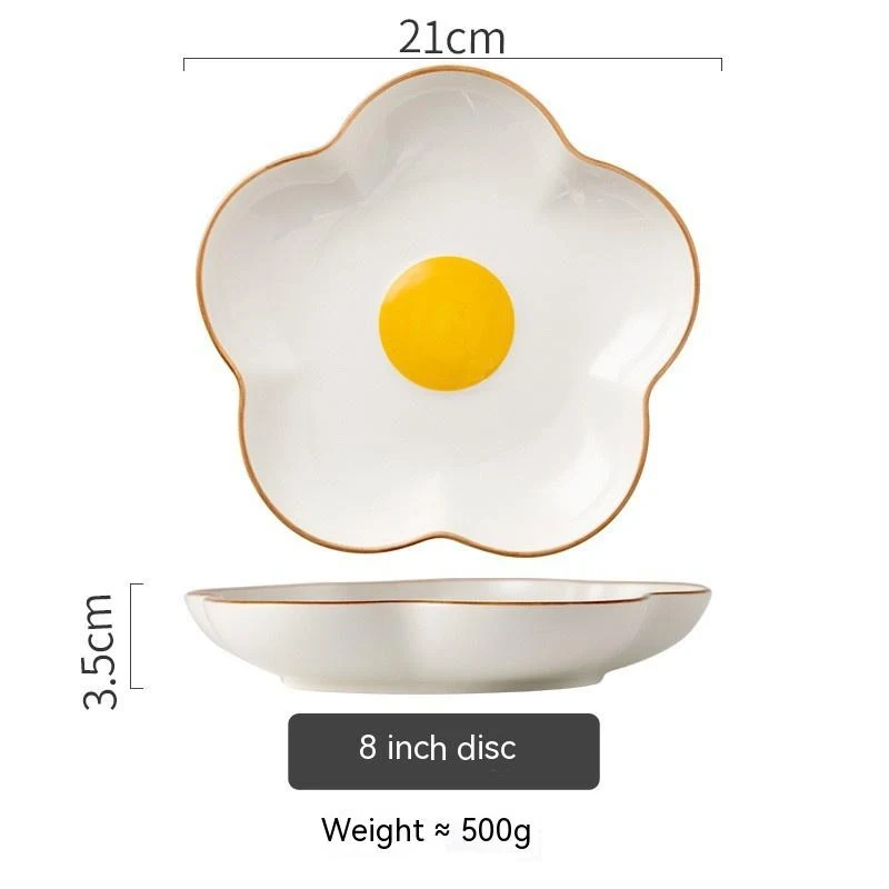 Simple SUNFLOWER Ceramic Poached Egg Household Creative Tableware. Enjoy perfectly poached eggs with this stylish and ea — photo 7