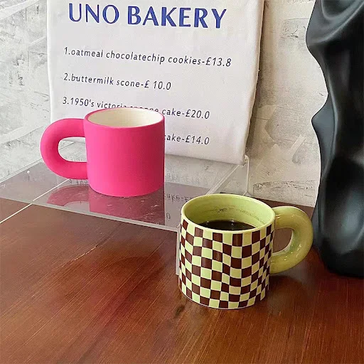 Title 4, Ceramic Mug Rose Chequered Mark, perfect for yo...