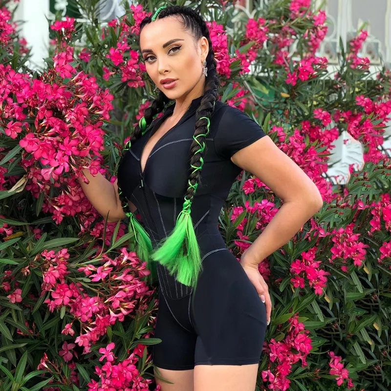Title 8, Sexy nauwsluitende gestreepte bodysuit voor dam...