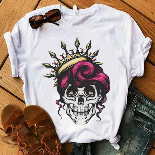 Title 4, T-shirt da donna a maniche corte con stampa tes...
