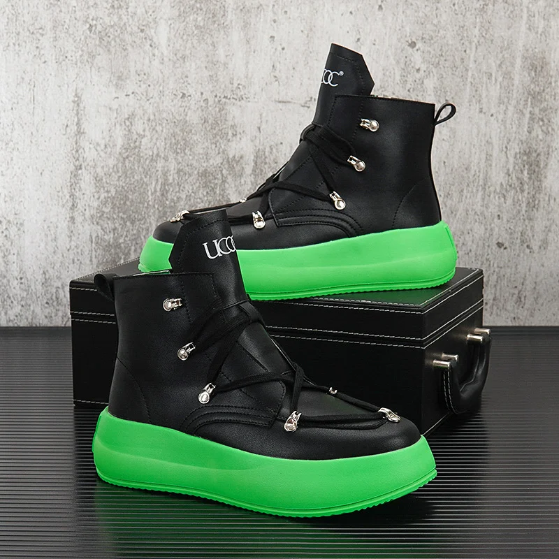 White High-Top Board Shoes for Men. Experience superior board feel and ankle support. Perfect for skateboarding and ever — photo 2