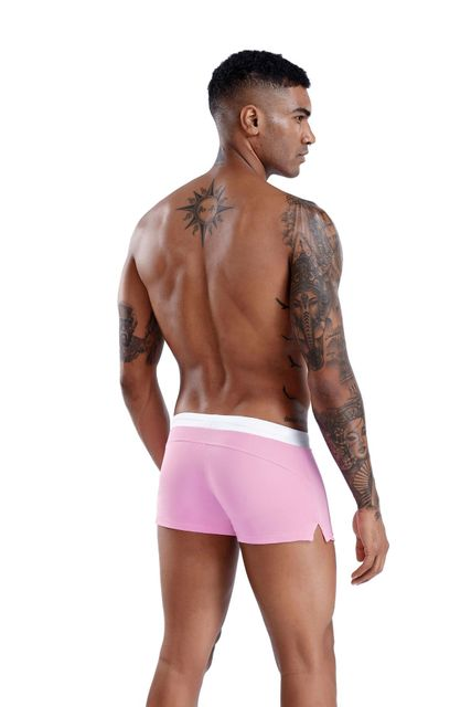 Men's low waist boxer swim trunks for a comfortable and stylish fit. Perfect for swimming, lounging, and enjoying the be — photo 3