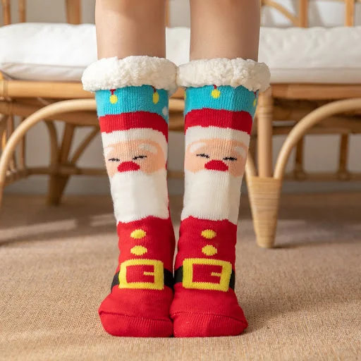 Title 9, Plush Coral Velvet Stockings Household Sleeping...