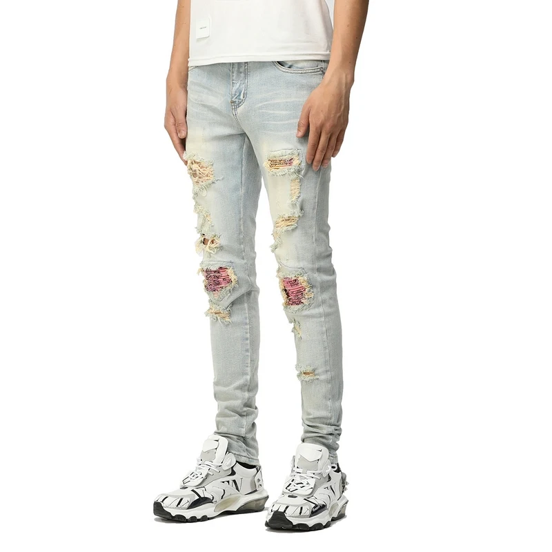 INS Jeans Slim Fit met verwassen kleur. Stijlvolle en comfortabele jeans voor een moderne look, perfect voor dagelijks gebruik. — foto 6