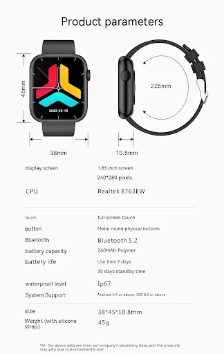 Title 1, Smartwatch QX7 com medição de temperatura corpo...
