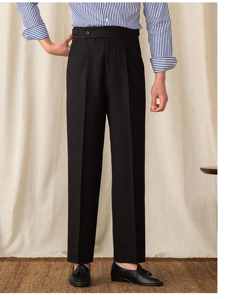 Pantalon de costume droit décontracté pour homme, taille haute. Élégance et confort pour le travail ou les sorties. Un style intemporel et polyvalent. — photo 6