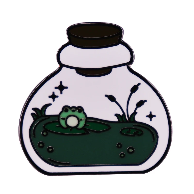 Broche de cobre de sapo de desenho animado fofo e criativo, um acessório de moda perfeito para adicionar um toque divertido ao seu visual. — foto 2
