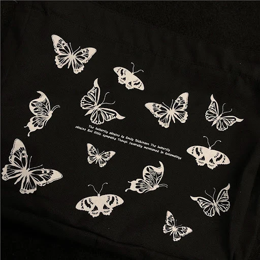 Title 1, Butterfly canvas bag shoulder messenger, a styl...