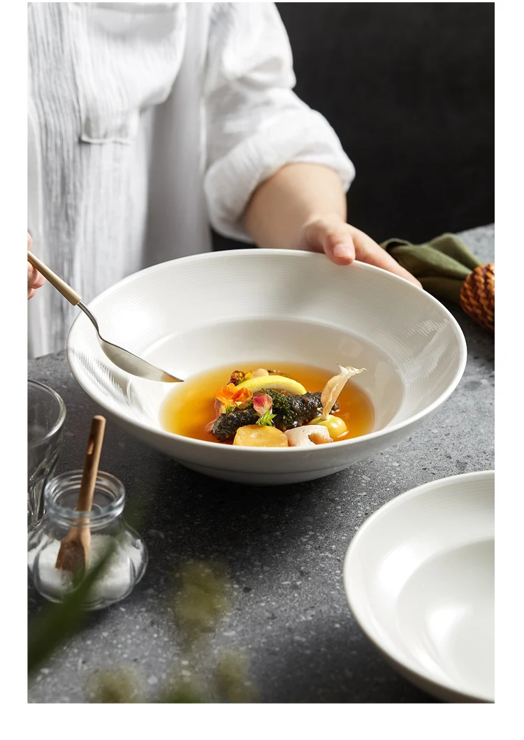 Title 13, Deep Soup Household Noodle Ceramic Soup Large B...