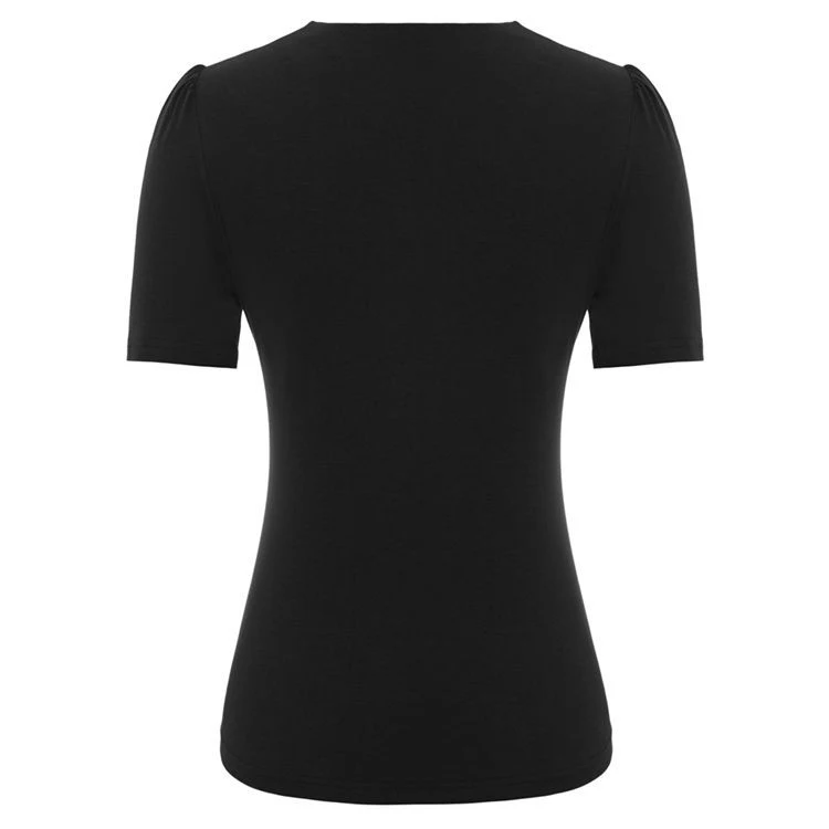 Title 2, Camisa retrô sexy de algodão com manga BP