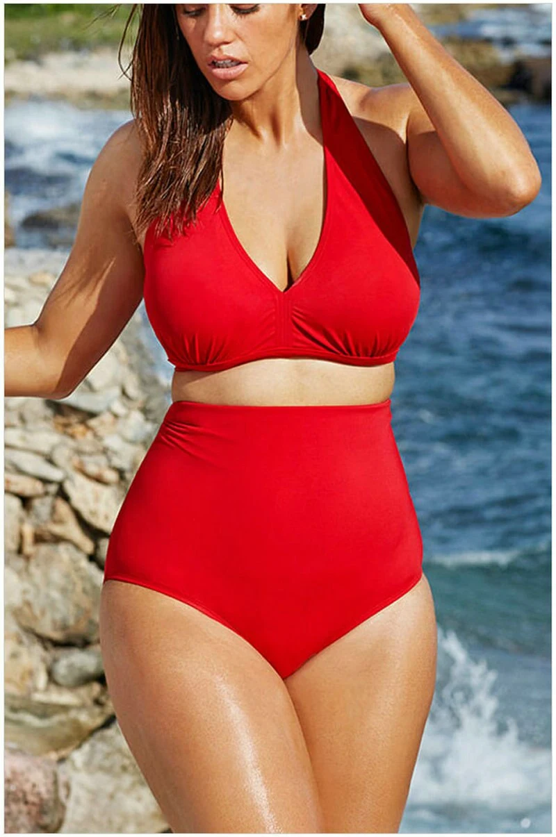 Title 5, High waist bikini met split borstkussen, ideaal...