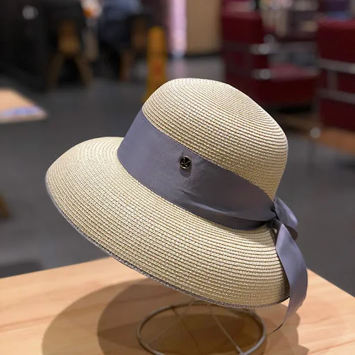 Title 6, Wind Retro Beach Straw Hat Bow Female Summer Se...