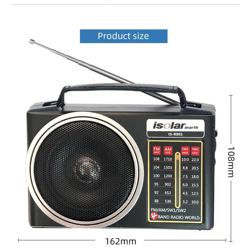 Rádio Banda Completa FM AM Onda Média Transmissão FM Iluminação LED Portátil Música e notícias onde você estiver — foto 5