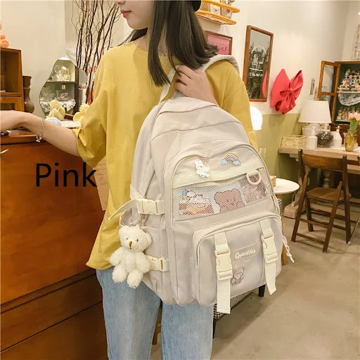 Title 9, Schattige nylon preppy casual rugzak met contra...
