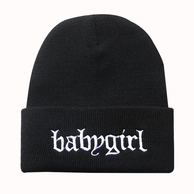 Title 3, Embroidered Knitted Hat Warm Pullover Hip Hop