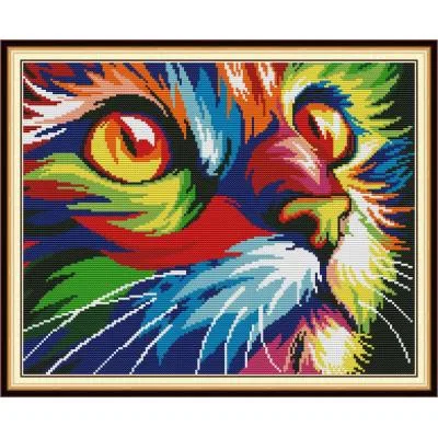 Title 8, Cross stitch rainbow dog colorful domestic dog ...