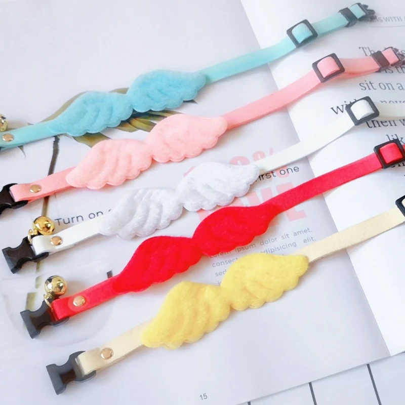 Title 2, Dogcat Collar Bell Angel Wings Adjustable Colla...