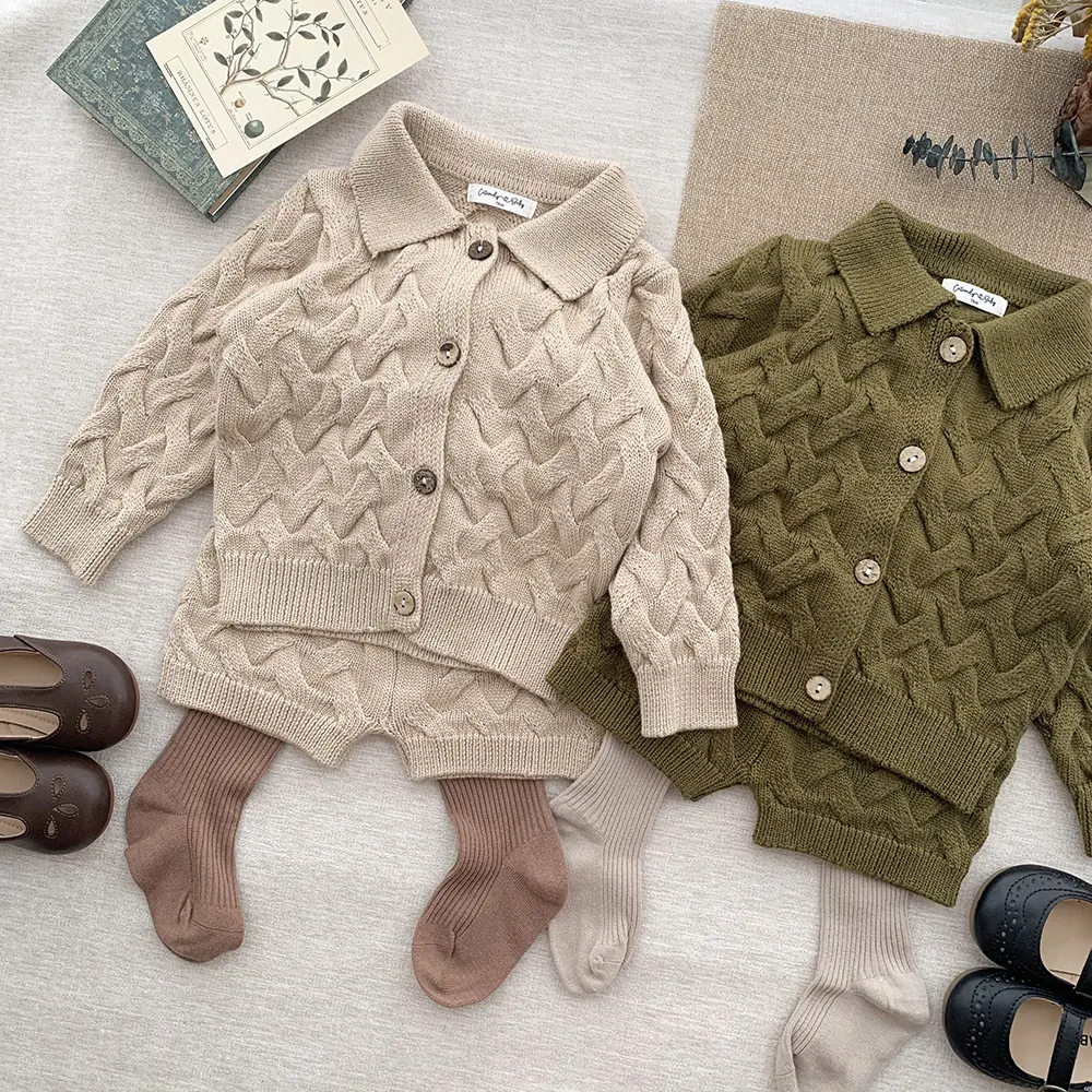 Title 13, Conjunto de cardigan e jumper unissex para bebê...