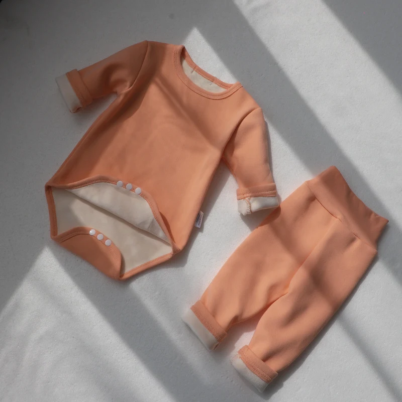 Macacão infantil de primavera Calças com proteção de barriga cintura alta Roupa perfeita para bebês, confortáveis e seguras, ideais para o dia a dia — foto 3