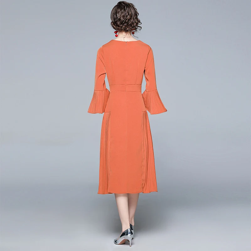 Title 8, Womens Fashion Slim-fit Flared Sleeve Midi Ski...