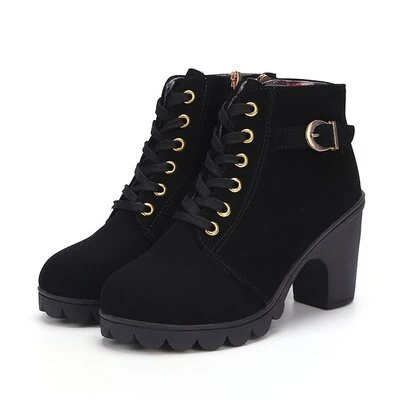 Title 4, Womens Thick Heel Boots Walk in comfort and st...