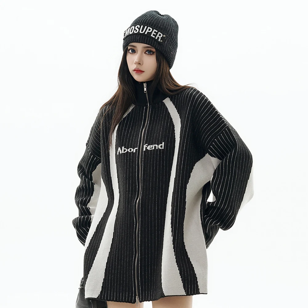 Men's Fashion Stripe Knitted Sweater Coat Stay warm and stylish this season. Perfect for layering, this comfortable coat — photo 8