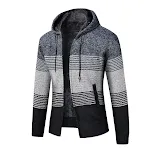 Men's Autumn Winter Hooded Sweater Cardigan, a warm and comfortable hooded sweater ideal for cold weather, stylish and p — photo 5