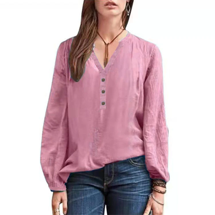 Title 5, New Shirt Plain Cotton And Linen Retro Shirt