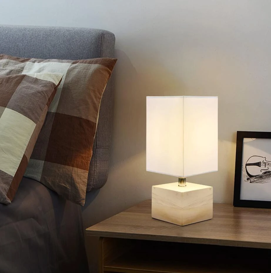 Title 5, Creative Square Cloth Cover Bedroom Bedside LED...