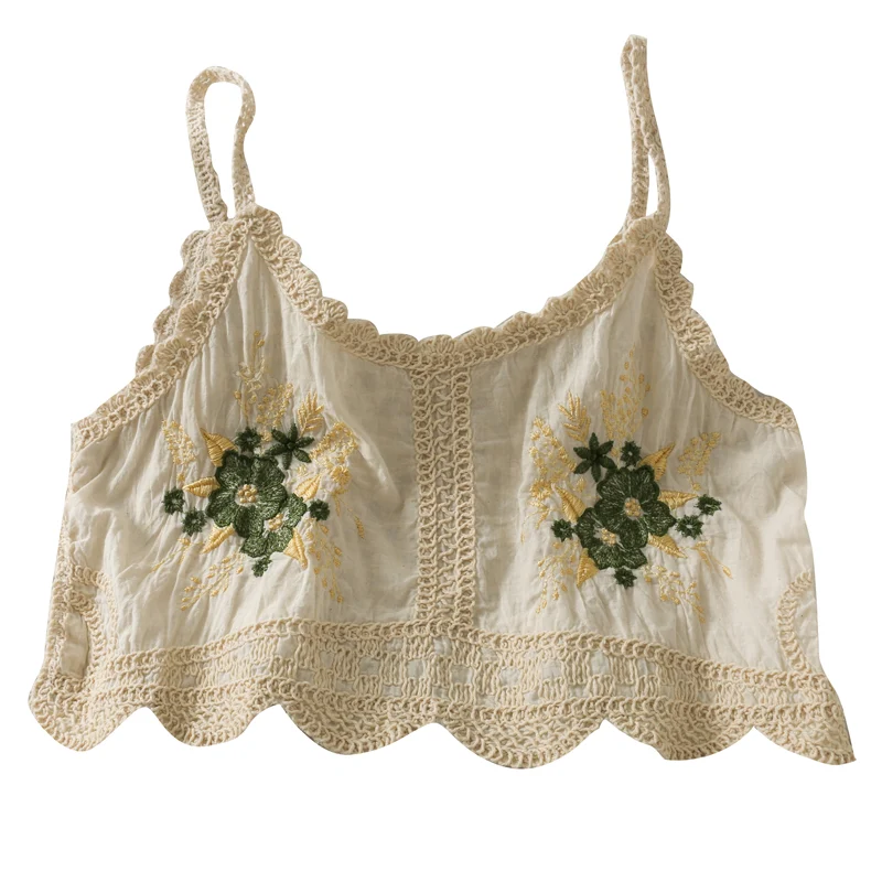 Title 2, Embroidered Knitted Suspender For Women Loose F...