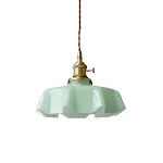 French Cream Nordic Brass Petal Glass Small Droplight, a stylish and elegant lighting solution that adds a touch of warm — photo 2