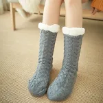 Winter Warm Knitted Plush Floor Socks Home Indoor Non-slip Carpet Socks For Men And Women — photo 2