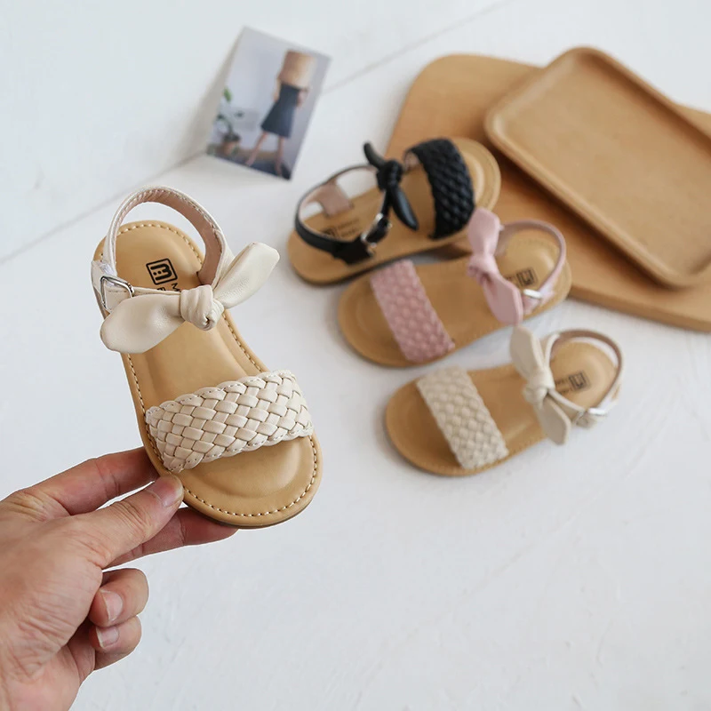 Title 7, Korean Style Sweet Bowknot Girls Sandals for a...