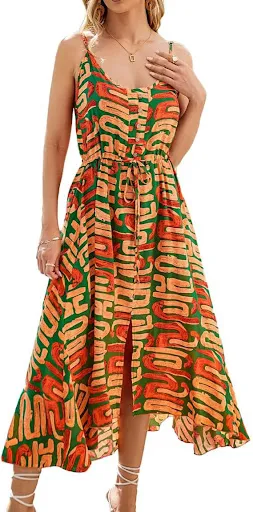Title 3, V-neck Elegant Mid-length Dress