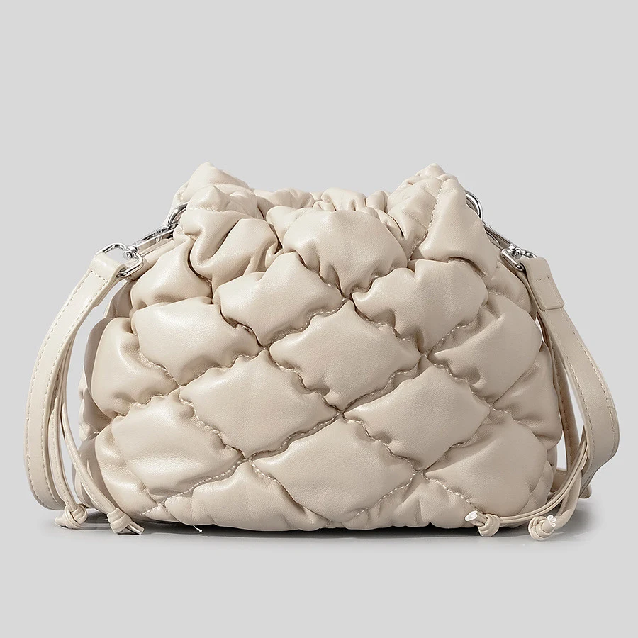 Bolsa de mão feminina com costura losango em PU, elegante e versátil, ideal para o uso diário e para complementar seus looks. — foto 6