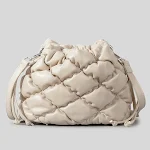 Bolsa de mão feminina com costura losango em PU, elegante e versátil, ideal para o uso diário e para complementar seus looks. — foto 6