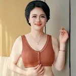 Elderly Women's Cotton Front Buckle Bra, Large Size, Thread Baby Cotton, comfortable support for everyday wear. — photo 5