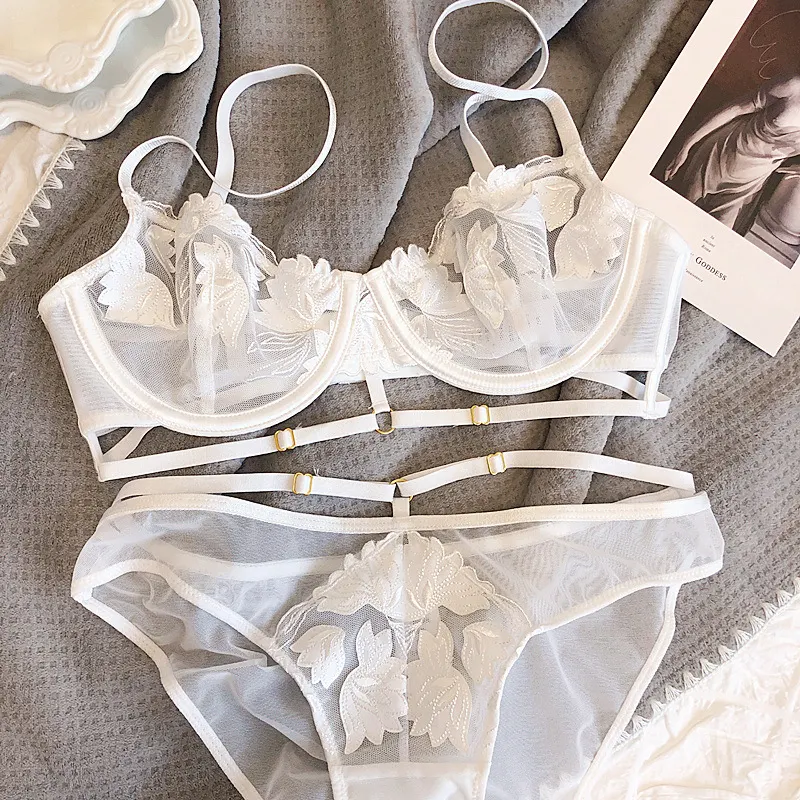 Title 13, Ultra-thin French lace bra designed for big bus...