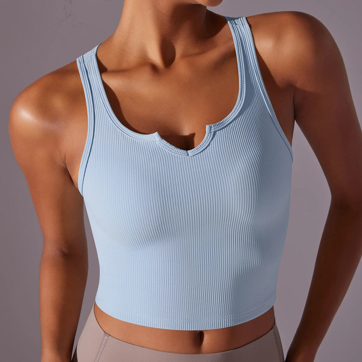 Title 26, Womens Fashion Seamless V-neck Thread Sports Y...