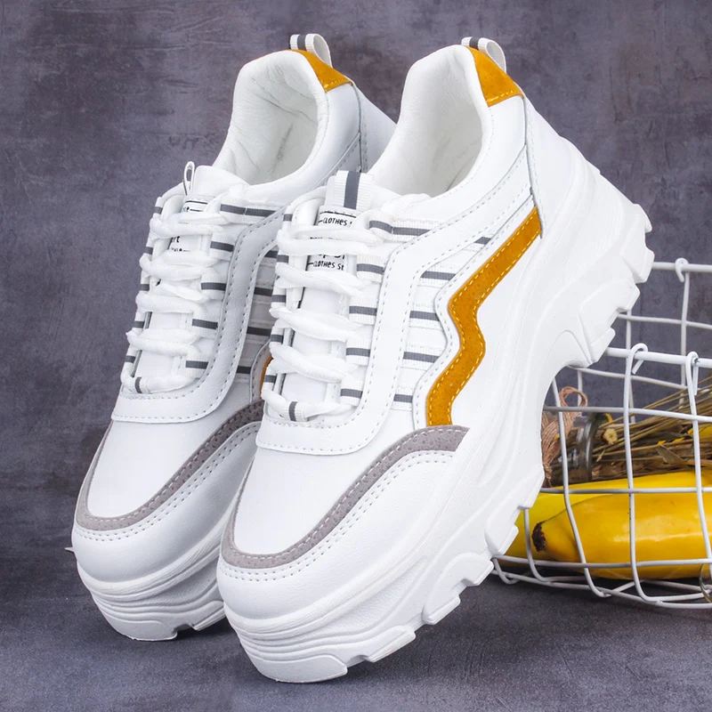 Small white shoes with thick soles for comfortable all-day wear. Stylish and versatile, perfect for a modern, on-trend l — photo 2