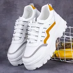 Small white shoes with thick soles for comfortable all-day wear. Stylish and versatile, perfect for a modern, on-trend l — photo 2