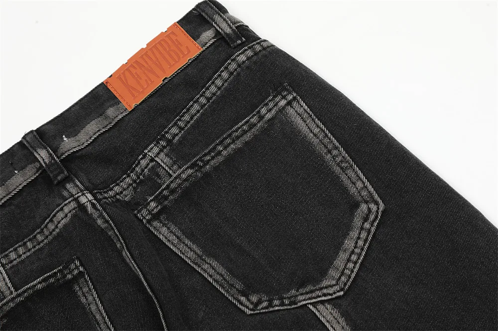 Title 4, Mens Washing Water Straight-leg Wide-leg Pants...