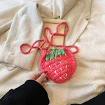 Bolsa Transversal Infantil de Morango de Lã Feita à Mão, Fofa e Charmosa, Perfeita para Crianças Levarem Seus Pequenos Tesouros. — foto 17