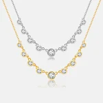 Colar de diamantes de moda S925 em prata, um acessório elegante e brilhante para complementar seu visual com sofisticação e charme. — foto 14