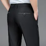 Pantalon décontracté fin taille mi-haute, infroissable, pour un look confortable et élégant au quotidien, sans repassage. — photo 4