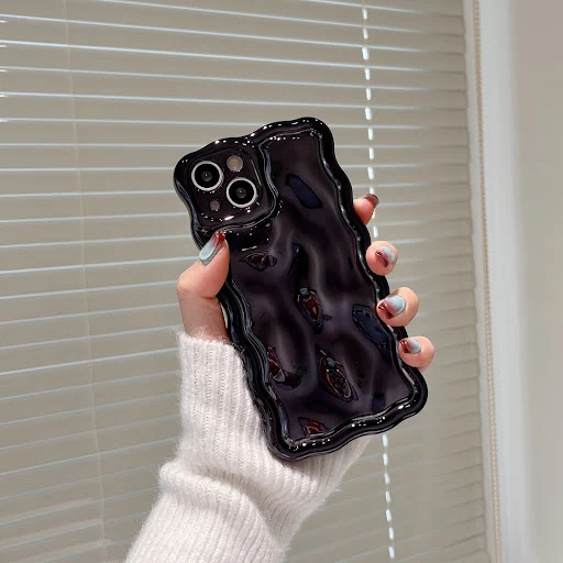 Title 8, Capinha para celular com efeito ondulado de águ...