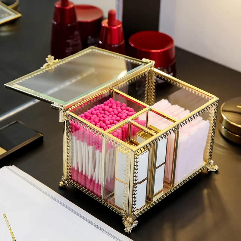 Net red glass dustproof cosmetic storage box. Organize and protect your makeup with this stylish storage solution, keepi — photo 3