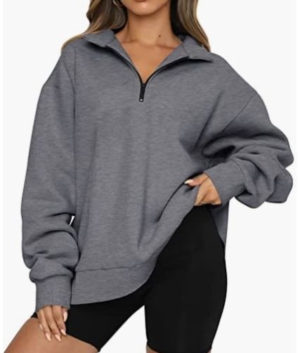 Blusa casual com meio zíper para mulheres, ideal para looks descontraídos e confortáveis. Perfeita para o dia a dia, combinando estilo e praticidade. — foto 7