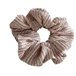 Scrunchie esportivo casual listrado, estilo retrô com efeito de intestino grosso, ideal para prender o cabelo com charme. — foto 12