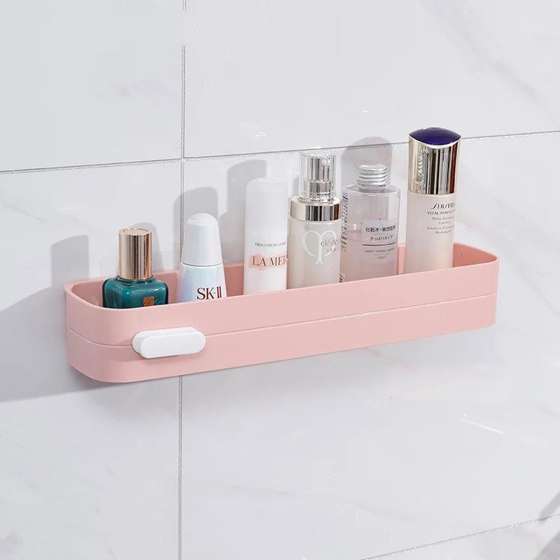 Perforated bathroom shelf for stylish organization. Modern, ventilated design perfect for humid environments. Easy to in — photo 1